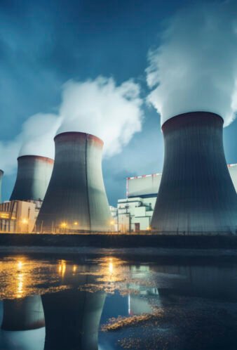 view-nuclear-power-plant-with-steaming-towers view-nuclear-power-plant-with-steaming-towers